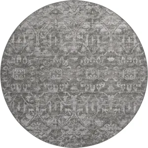 Aberdeen Graphite 8\' x 8\' Round Rug