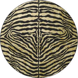 Akina Gold 8\' x 8\' Round Rug