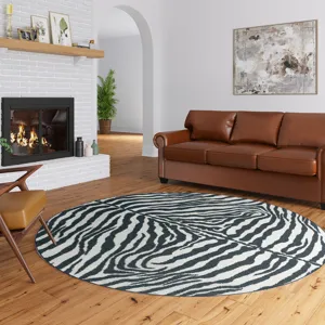 Akina Ivory 8\' x 8\' Round Rug