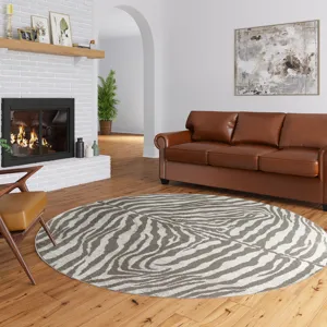 Akina Mocha 8\' x 8\' Round Rug