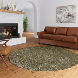 Akina Gold 8\' x 8\' Round Rug