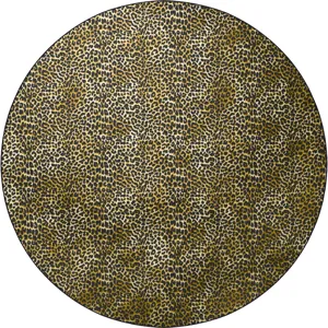 Akina Gold 8\' x 8\' Round Rug