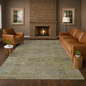 Machine Washable Aristo Aloe 2\'6\" x 3\'10\" Rug
