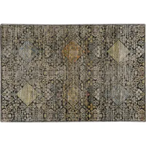 Machine Washable Aristo Black Rug