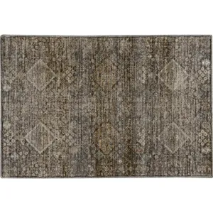 Machine Washable Aristo Chocolate Rug