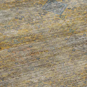 Machine Washable Aristo Gold 3\' x 5\' Rug