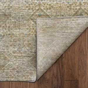 Machine Washable Aristo Ivory 2\'6\" x 3\'10\" Rug