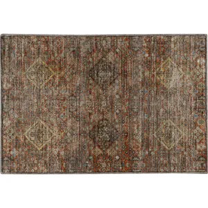 Machine Washable Aristo Paprika 1\'8\" x 2\'6\" Rug