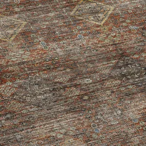 Machine Washable Aristo Paprika 9\' x 12\' Rug