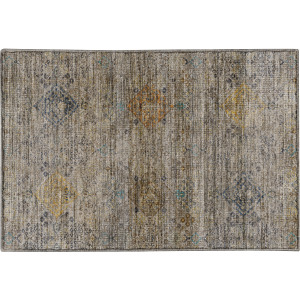 Machine Washable Aristo Pewter Rug