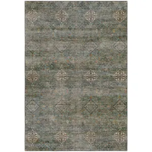 Machine Washable Aristo Teal 3\' x 5\' Rug