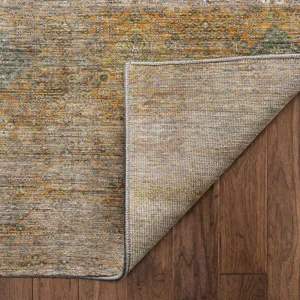 Machine Washable Aristo Terracotta 2\'6\" x 3\'10\" Rug