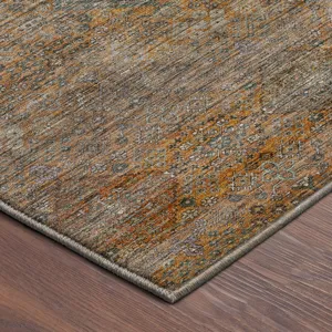 Machine Washable Aristo Terracotta 2\'6\" x 3\'10\" Rug