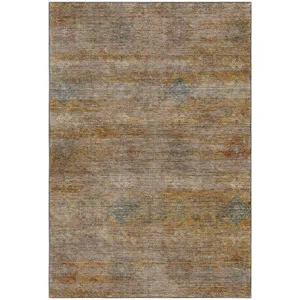 Machine Washable Aristo Terracotta Rug