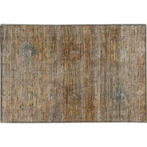 Machine Washable Aristo Terracotta 1\'8\" x 2\'6\" Rug