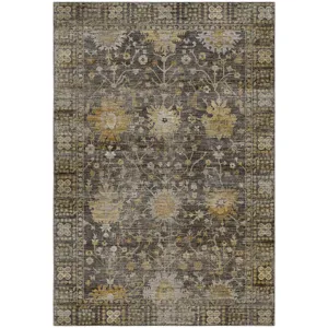 Machine Washable Aristo Charcoal Rug