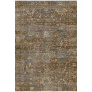 Machine Washable Aristo Chocolate Rug