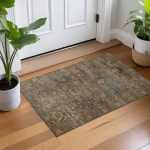 Machine Washable Aristo Chocolate 1\'8\" x 2\'6\" Rug