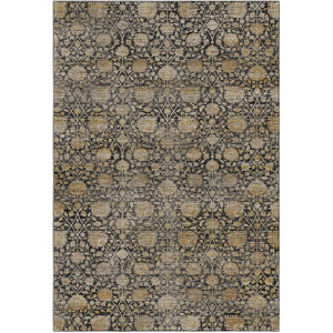 Machine Washable Aristo Black Rug