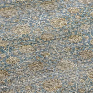 Machine Washable Aristo Blue 8\' x 8\' Round Rug
