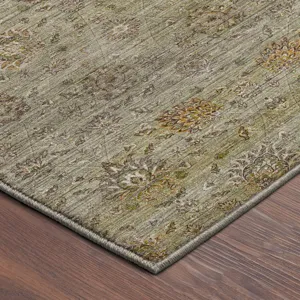 Machine Washable Aristo Celery 1\'8\" x 2\'6\" Rug