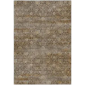 Machine Washable Aristo Coffee Rug