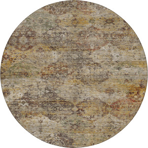 Machine Washable Aristo Wheat 8' x 8' Round Rug