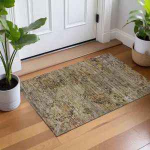 Machine Washable Aristo Wheat 1\'8\" x 2\'6\" Rug
