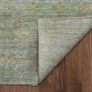 Machine Washable Aristo Teal 6\'6\" x 9\'6\" Rug