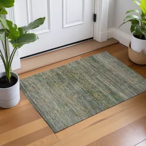Machine Washable Aristo Teal 1\'8\" x 2\'6\" Rug