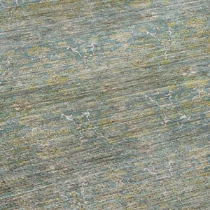 Machine Washable Aristo Teal 6\'6\" x 9\'6\" Rug