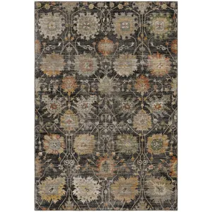 Machine Washable Aristo Black Rug