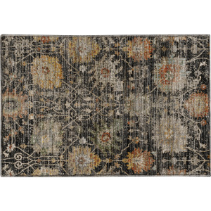 Machine Washable Aristo Black Rug