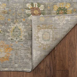 Machine Washable Aristo Gray 1\'8\" x 2\'6\" Rug