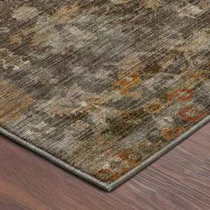 Machine Washable Aristo Chocolate 6\'6\" x 9\'6\" Rug