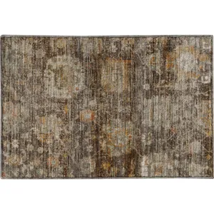 Machine Washable Aristo Chocolate Rug