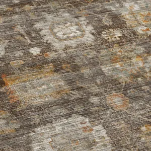 Machine Washable Aristo Chocolate 6\'6\" x 9\'6\" Rug