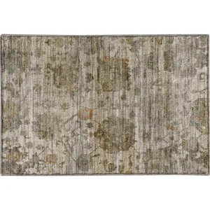 Machine Washable Aristo Ivory 1\'8\" x 2\'6\" Rug