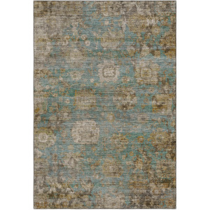 Machine Washable Aristo Teal Rug