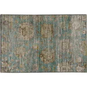 Machine Washable Aristo Teal Rug