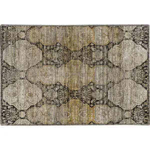 Machine Washable Aristo Black Rug