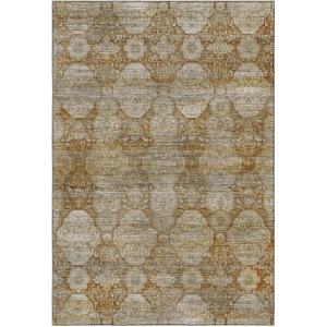 Machine Washable Aristo Terracotta Rug