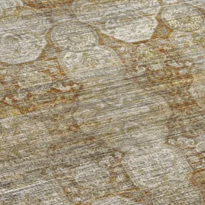 Machine Washable Aristo Terracotta 3\' x 5\' Rug