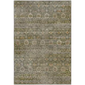 Machine Washable Aristo Basil Rug