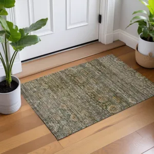 Machine Washable Aristo Basil 1\'8\" x 2\'6\" Rug