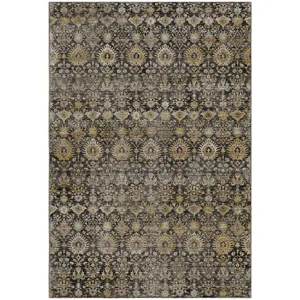 Machine Washable Aristo Black Rug