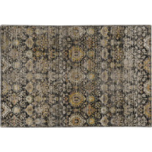 Machine Washable Aristo Black Rug