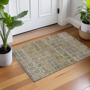 Machine Washable Aristo Ivory 1\'8\" x 2\'6\" Rug