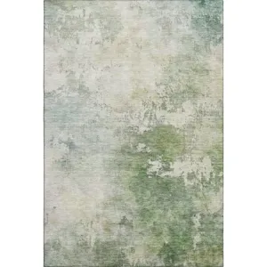 Luxury Washable Indoor/Outdoor Bresca Aloe 10\' x 14\' Rug