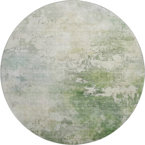 Luxury Washable Indoor/Outdoor Bresca Aloe 8' x 8' Round Rug